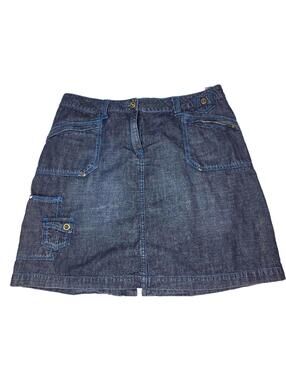 Vintage Cotton Ginny Denim Cargo Mini Skirt I Y2K Utility Streetwear  Size 11.